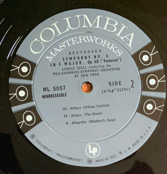 Ludwig van Beethoven / George Szell Conducting The Philharmonic-Symphony Orchestra Of New York - Symphony No. 6 In F Major, Op. 68 ("Pastorale") | Columbia Masterworks (ML 5057) - 4