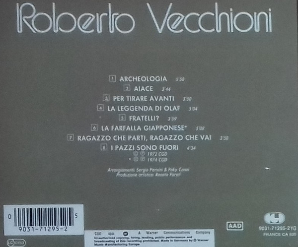 Roberto Vecchioni - Saldi Di Fine Stagione | CGD (9031-71295-2) - 2