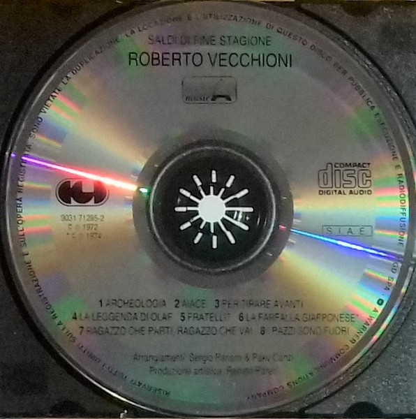 Roberto Vecchioni - Saldi Di Fine Stagione | CGD (9031-71295-2) - 3