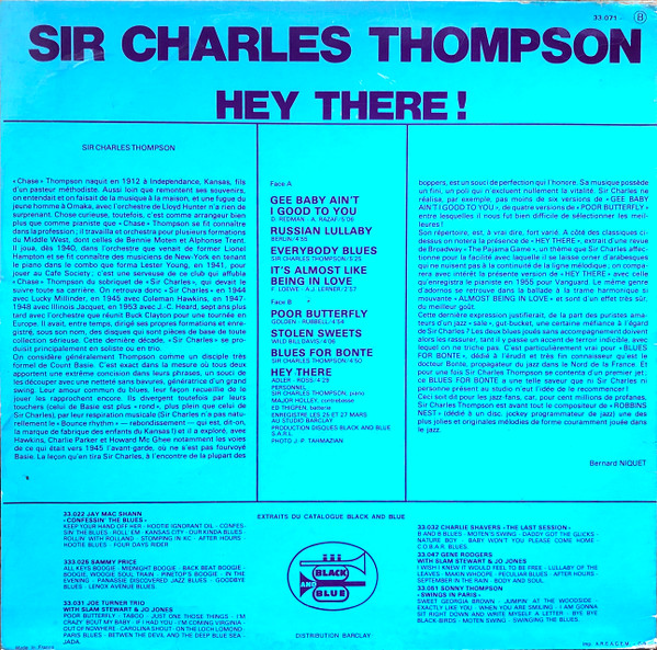 Sir Charles Thompson - Hey There ! | Black And Blue (33.071) - 2 Sir Charles Thompson - Hey There ! | Black And Blue (33.071) - 2