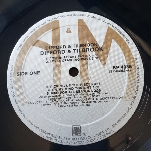 Difford & Tilbrook - Difford & Tilbrook | A&M Records (SP 4985) - 3 Difford & Tilbrook - Difford & Tilbrook | A&M Records (SP 4985) - 3