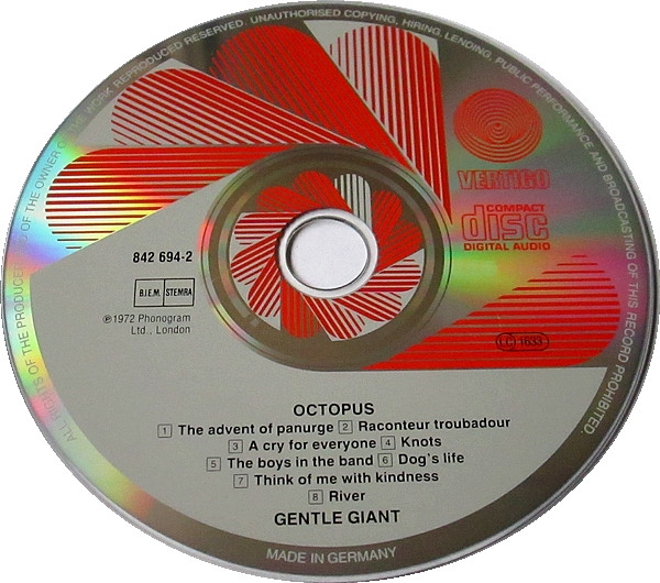 Gentle Giant - Octopus | Vertigo (842 694-2) - 3