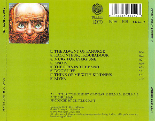 Gentle Giant - Octopus | Vertigo (842 694-2) - 2