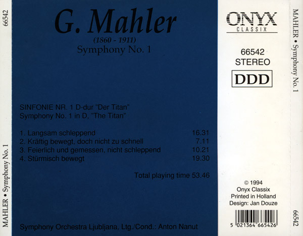 Gustav Mahler - Symphony No. 1 | ONYX Classix (66542) - 2