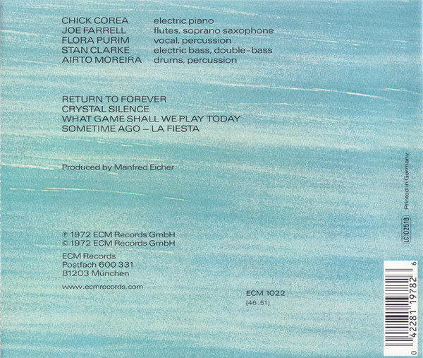 Chick Corea - Return To Forever | ECM Records (ECM 1022) - 2 Chick Corea - Return To Forever | ECM Records (ECM 1022) - 2