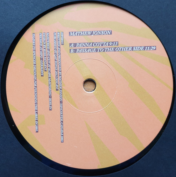 Mathew Jonson - Panna Cotta / Passage To The Other Side | Itiswhatitis Recordings (IIWII015)