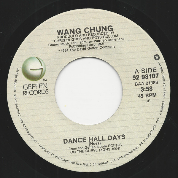 Wang Chung - Dance Hall Days (7") [Vinyl] | Geffen Records (92 93107)