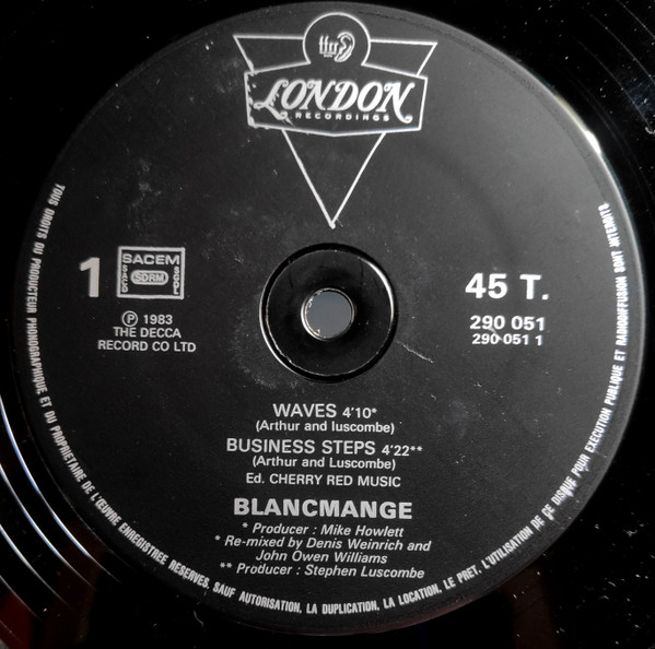 Blancmange - Waves | London Records (290 051) - 3