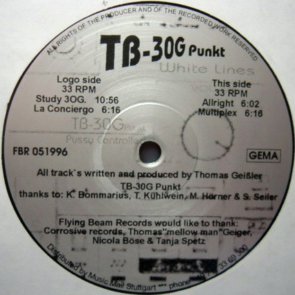 TB30G Punkt - White Lines | Flying Beam Records (FBR 05 1996) - main