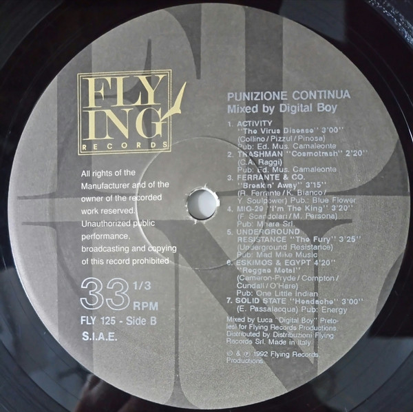 Various - Punizione Continua | Flying Records (FLY 125 LP) - 3