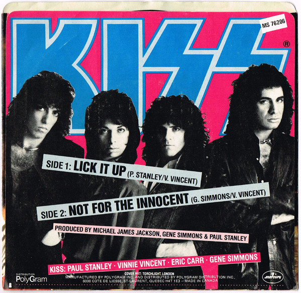 Kiss - Lick It Up | Mercury (MS 76206) - 2