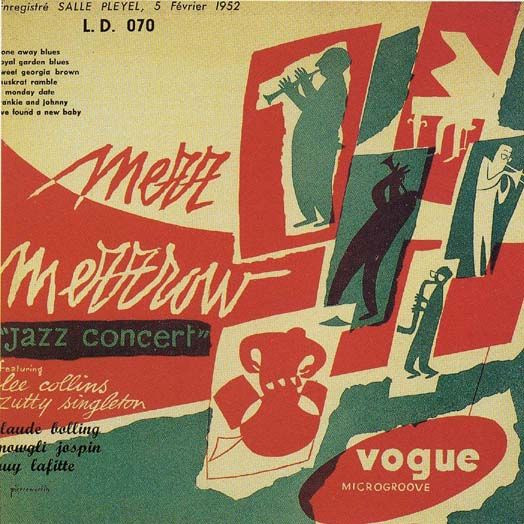Mezz Mezzrow Featuring Lee Collins , Zutty Singleton , Claude Bolling , Mowgli Jospin , Guy Lafitte - "Jazz Concert" | Vogue Productions (L.D. 070) - main