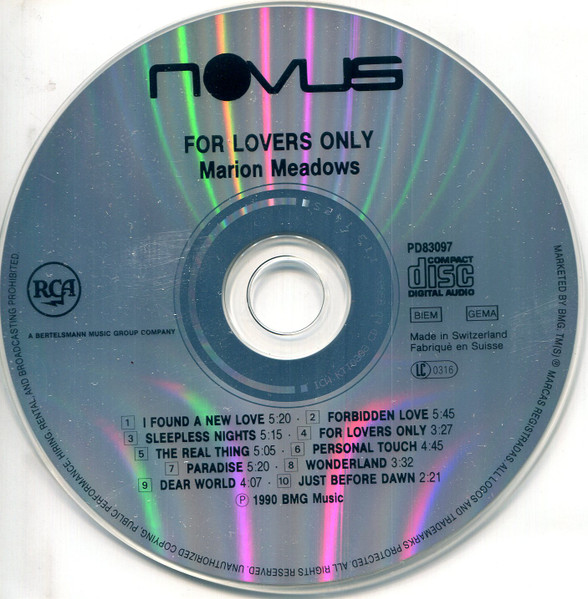 Marion Meadows - For Lovers Only | Novus (PD 83097) - 3
