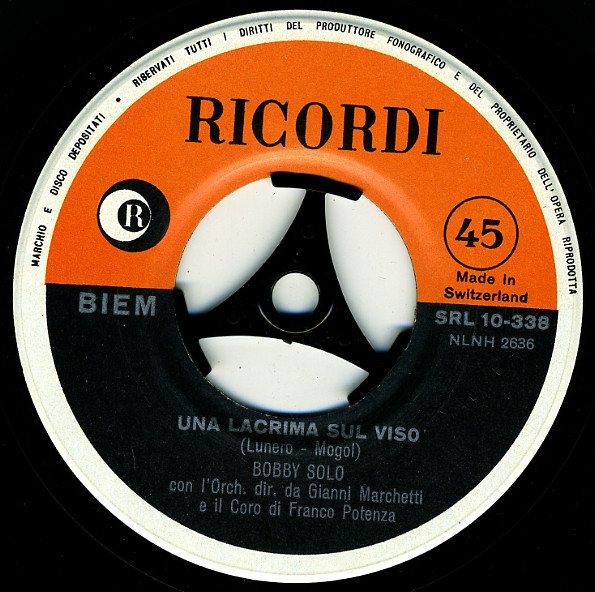 Bobby Solo - Una Lacrima Sul Viso | Ricordi (SRL 10-338) - 3 Bobby Solo - Una Lacrima Sul Viso | Ricordi (SRL 10-338) - 3