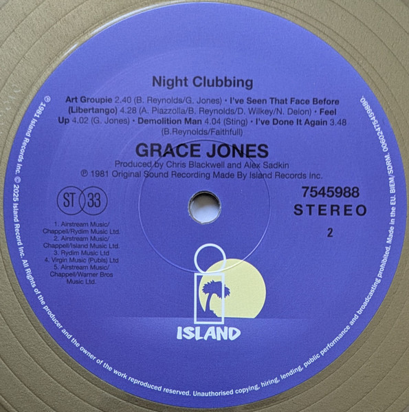 Grace Jones - Nightclubbing (Gold) | Island Records (00602475459880) - 6 Grace Jones - Nightclubbing (Gold) | Island Records (00602475459880) - 6