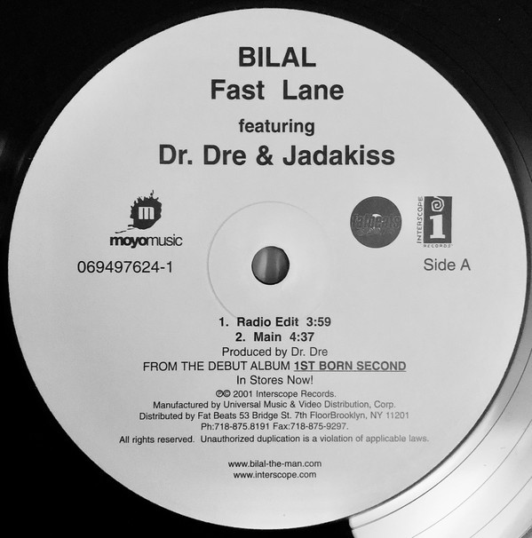 Bilal - Fast Lane | Interscope Records (069497624-1) - 2