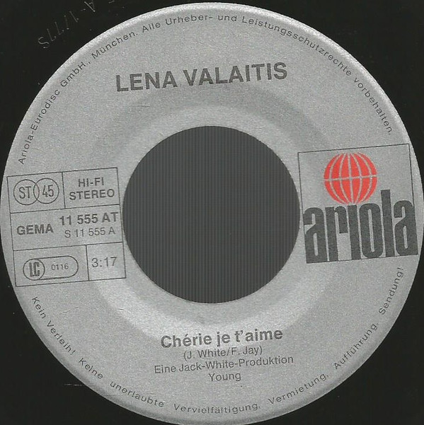 Lena Valaitis - Chérie Je T'aime | Ariola (11 555 AT) - 2