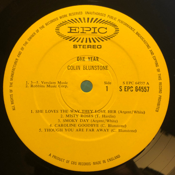 Colin Blunstone - One Year | Epic (64557) - 3