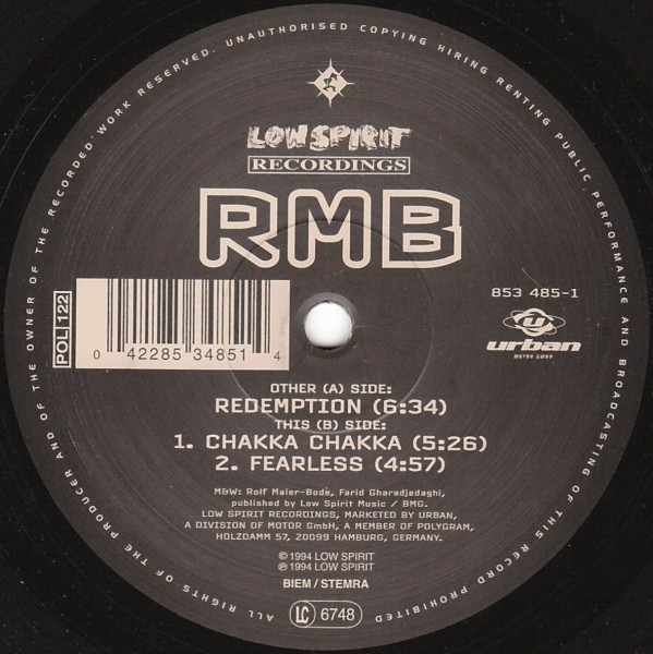 RMB - Redemption | Low Spirit Recordings (853 485-1) - main