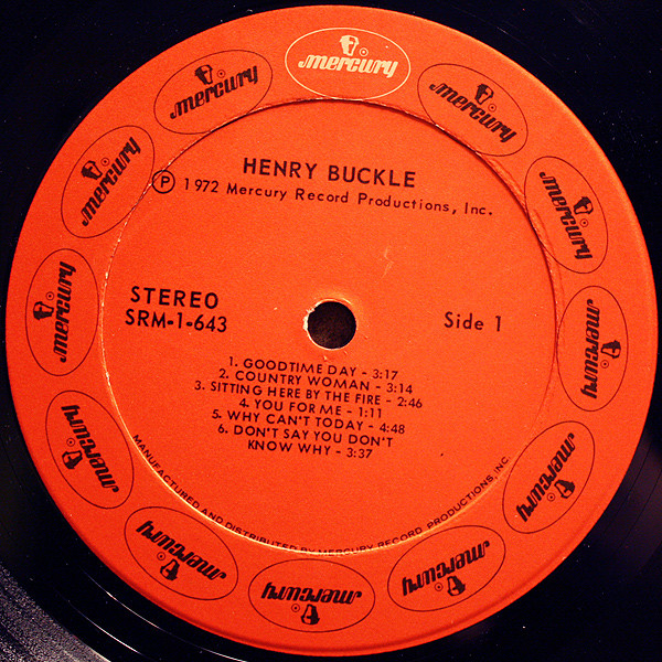 Henry Buckle - Henry Buckle | Mercury (SRM 1-643) - 3