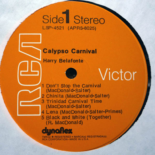 Harry Belafonte - Calypso Carnival | RCA Victor (LSP-4521) - 3