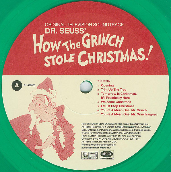 Dr. Seuss - How The Grinch Stole Christmas | Rhino Records (R1 529028) - 3
