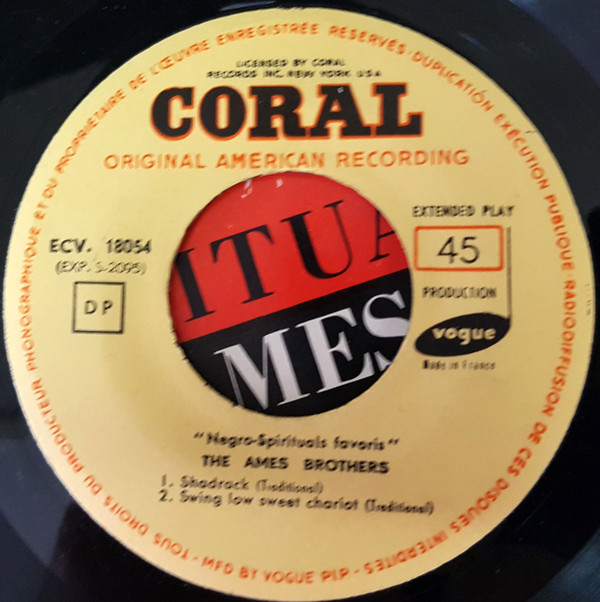 The Ames Brothers - Spirituals Favoris | Coral (ECV 18.054) The Ames Brothers - Spirituals Favoris | Coral (ECV 18.054)