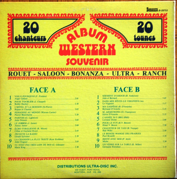 Various - Album Souvenir Western - Vol.1 | Bonanza (B 29753) - 3 Various - Album Souvenir Western - Vol.1 | Bonanza (B 29753) - 3