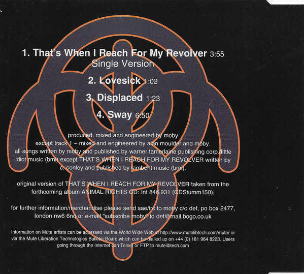 Moby - That's When I Reach For My Revolver | Mute (INT 826.691) - 2