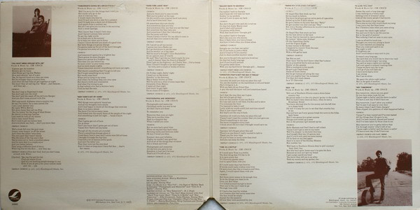 Jim Croce - You Don't Mess Around With Jim | Lifesong (JZ 34993) - 3