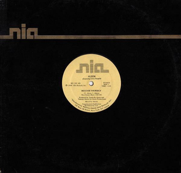 Aleem Featuring Leroy Burgess - Release Yourself | NIA Records (NI 1241) - 3 Aleem Featuring Leroy Burgess - Release Yourself | NIA Records (NI 1241) - 3