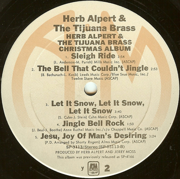 Herb Alpert & The Tijuana Brass - Christmas Album | A&M Records (SP-3113) - 4 Herb Alpert & The Tijuana Brass - Christmas Album | A&M Records (SP-3113) - 4