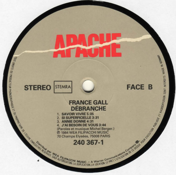 France Gall - Débranche ! | Apache (240367-1) - 4