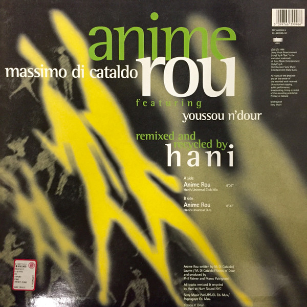 Massimo Di Cataldo Featuring Youssou N'Dour Remixed by Hani - Anime Rou | Epic (EPC 663999 6) - 4