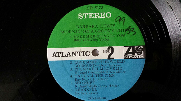 Barbara Lewis - Workin' On A Groovy Thing | Atlantic (SD 8173) - 4