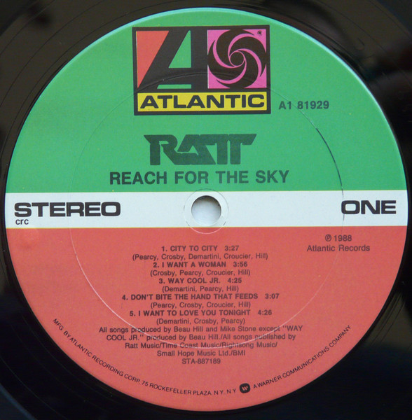 Ratt - Reach For The Sky | Atlantic (A1 81929) - 3