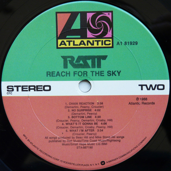 Ratt - Reach For The Sky | Atlantic (A1 81929) - 4