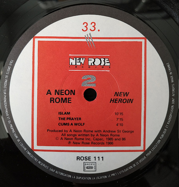 A Neon Rome - New Heroin | New Rose Records (ROSE 111) - 4 A Neon Rome - New Heroin | New Rose Records (ROSE 111) - 4