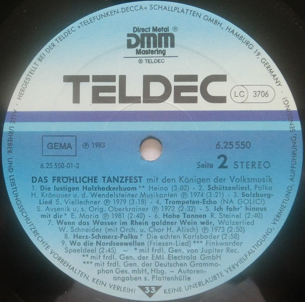Various - Das Fröhliche Tanzfest (Die Schönsten Lieder Zum Feiern) | TELDEC (6.25550 BU) - 4