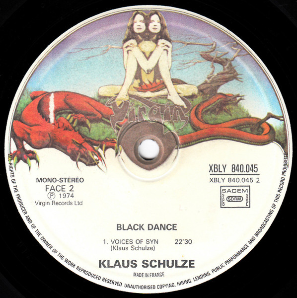 Klaus Schulze - Blackdance | Virgin (840 045) - 4