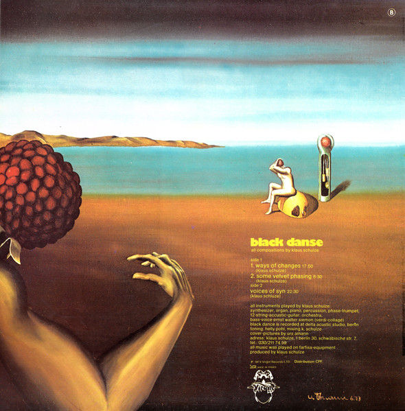 Klaus Schulze - Blackdance | Virgin (840 045) - 2