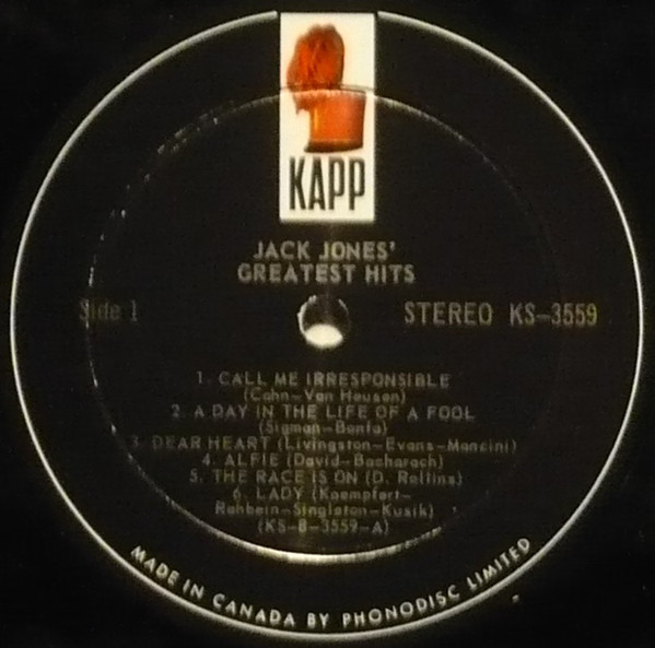 Jack Jones - Jack Jones' Greatest Hits | Kapp Records (KS-3559) - 2 Jack Jones - Jack Jones' Greatest Hits | Kapp Records (KS-3559) - 2