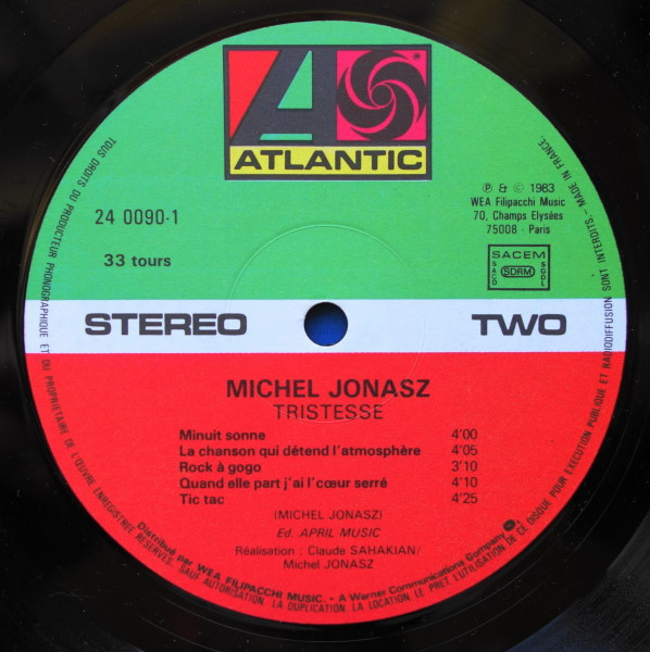 Michel Jonasz - Tristesse | Atlantic (24 0090-1) - 3 Michel Jonasz - Tristesse | Atlantic (24 0090-1) - 3