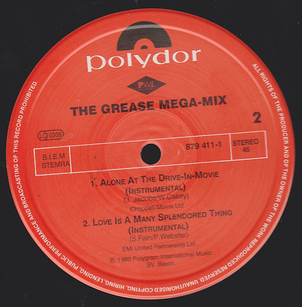 John Travolta & Olivia Newton-John - The Grease Megamix | Polydor (879 411-1) - 4