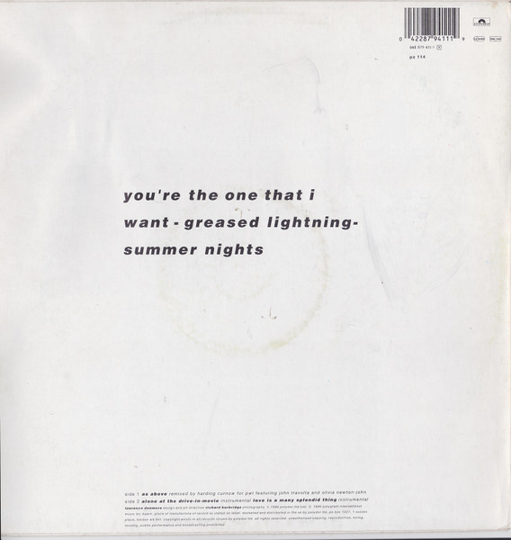 John Travolta & Olivia Newton-John - The Grease Megamix | Polydor (879 411-1) - 2