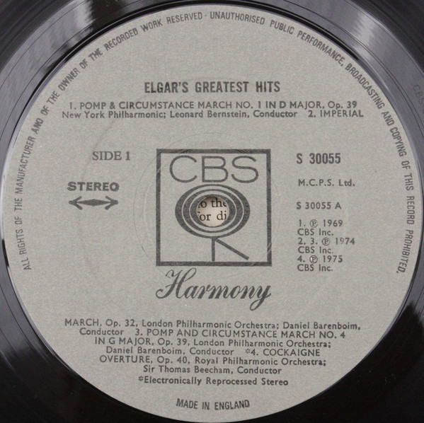 Sir Edward Elgar - Elgar's Greatest Hits | CBS (30055) - 4