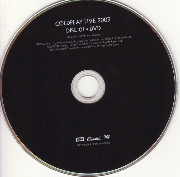 Coldplay - Live 2003 (CD + DVD) [CD] | Capitol Records (7243 5 99014 0 4) - 3
