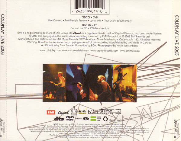 Coldplay - Live 2003 (CD + DVD) [CD] | Capitol Records (7243 5 99014 0 4) - 2