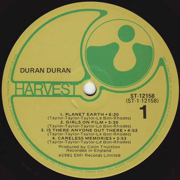 Duran Duran - Duran Duran | Harvest (ST-12158) - 3