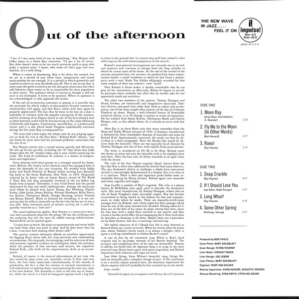 Roy Haynes Quartet - Out Of The Afternoon | Impulse! (B0033798-01) - 3
